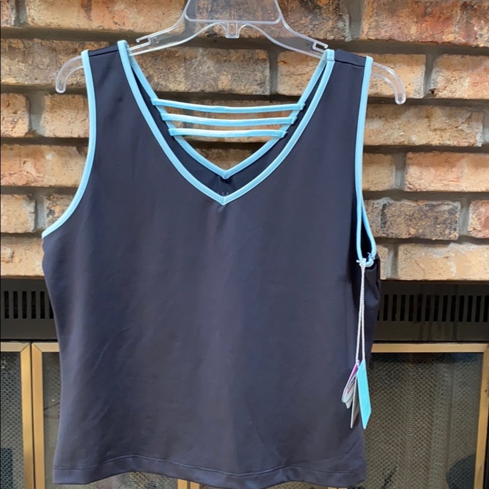 NWT LBH black tennis top size L